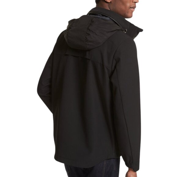 NWT Michael Kors Mens Bonded Tech Jersey Hooded Men's Jacket Medium - Picture 2 of 3